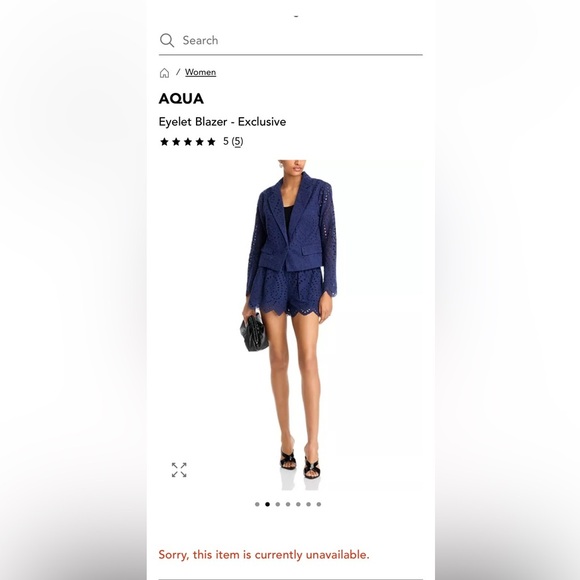 Aqua Navy Eyelet Blazer - NWT!! NEW!! - Picture 8 of 10